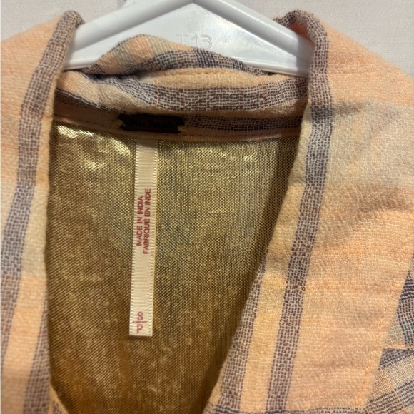 Free People Cropped Cutie Plaid Button Down Shirt Women’s Size Small - Picture 8 of 9